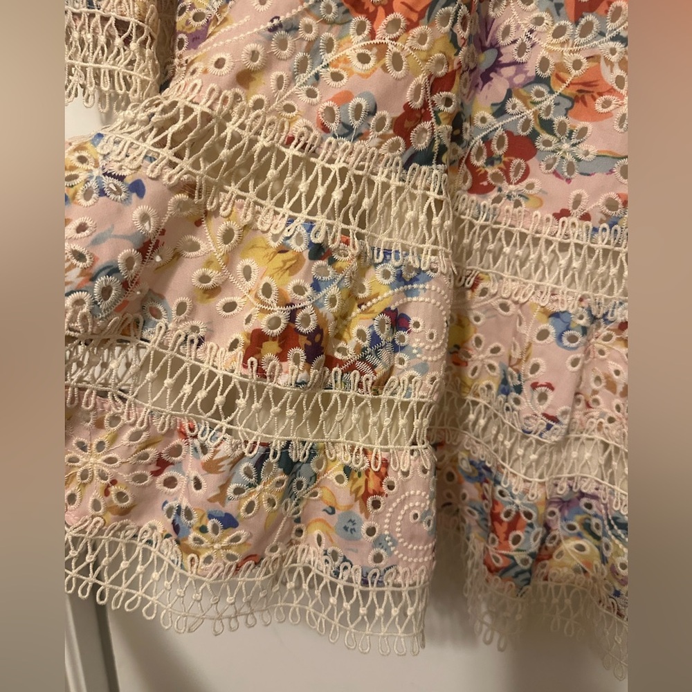 Aqua Crochet Lace Floral Eyelet & Lace Dress Size S  NWT - Picture 6 of 8